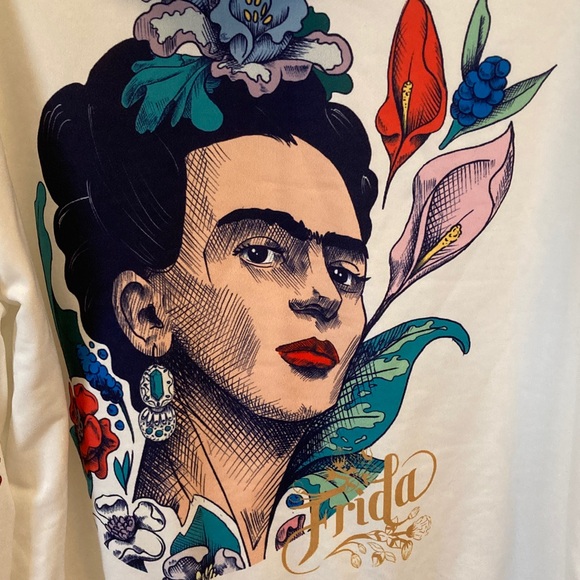 NWT Frida Kahlo x Shein Graphic Zip Front  Hoodie - Picture 2 of 10